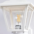 NUVO Lighting SF77-897 1-Light, 17in Coach Lantern with Finial, Beveled Acrylic Panels, White Finish