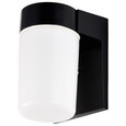 NUVO Lighting SF77-137 1-Light, 8in, Utility, Wall Mount, With White Glass Cylinder, Black Finish