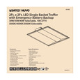 NUVO Lighting 65-692 2X2 Emergency Backup, Single Basket LED Troffer Fixture, Wattage Selectable, CCT Selectable, Lumens Selectable