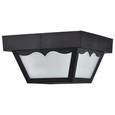 NUVO Lighting SF77-863 1-Light, 8in, Carport Flush Mount, With Frosted Acrylic Panels, Black Finish