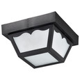 NUVO Lighting SF77-863 1-Light, 8in, Carport Flush Mount, With Frosted Acrylic Panels, Black Finish