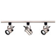 NUVO Lighting TK354 3 Light, MR16, Round Back Track Kit, 4 foot Track, LineVage, Brushed Nickel