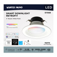 SATCO Lighting S11568 10.5W, LED Retrofit Downlight, 4in Round, Starfish IOT, RGB & Tunable White, 120V, 90 CRI, White Finish