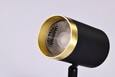 NUVO Lighting TH637 12W LED Small Cylindrical Track Head, 3000K, Matte Black and Brushed Brass Finish