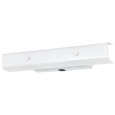 NUVO Lighting SF77-991 4-Light, 24in Vanity with White U Channel Glass with Convenience Outlet, White Finish
