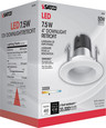 Satco Lighting SAT-S9729 7.5 watt LED Downlight Retrofit - 4'' Baffle - 3000K - GU5.3 socket for MR16 retrofit - 12 volts