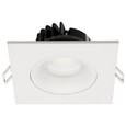 Satco Lighting SAT-S11627R1 12 Watt LED Direct Wire Downlight - Gimbaled - 3.5 Inch - CCT Selectable - Square - Remote Driver - White Finish - 840 Lumens - 120 Volt