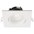 SATCO Lighting S11627R1 12W LED Direct Wire Downlight, Gimbaled, 3.5in, CCT Selectable, Square, Remote Driver, 840 Lumens, 120V