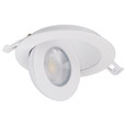 Satco Lighting SAT-S11840 9 Watt - CCT Selectable - LED Direct Wire Downlight - Gimbaled - 4 Inch Round - Remote Driver - White