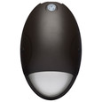NUVO Lighting 65-880 Oval Small Emergency Wall Pack, LED, CCT Selectable, Photocell, Bronze Finish