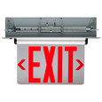 Satco Lighting SAT-67-114 Red (Clear) Edge Lit LED Exit Sign - 3.14 Watts - Single Face - 120V/277 Volts - Clear Finish