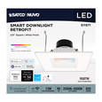 SATCO Lighting S11571 13W, LED Retrofit Downlight, 5-6in Square, Starfish IOT, RGB & Tunable White, 120V, 90 CRI, White Finish