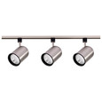NUVO Lighting TK342 3 Light, R30, Bullet Cylinder Track Kit, 4 foot Track, Brushed Nickel