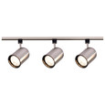 NUVO Lighting TK342 3 Light, R30, Bullet Cylinder Track Kit, 4 foot Track, Brushed Nickel