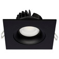 Satco Lighting SAT-S11628R1 12 Watt LED Direct Wire Downlight - Gimbaled - 3.5 Inch - CCT Selectable - Square - Remote Driver - Black Finish - 840 Lumens - 120 Volt