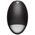 NUVO Lighting 65-881 Oval Small Emergency Wall Pack, LED, CCT Selectable, Photocell, Black Finish