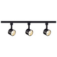 NUVO Lighting TK404 Track Lighting Kit, 12W LED, 3000K, 4 foot Track, 36 degree, Round shape, Black finish