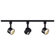 NUVO Lighting TK404 Track Lighting Kit, 12W LED, 3000K, 4 foot Track, 36 degree, Round shape, Black finish