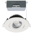 Satco Lighting SAT-S11618R1 12 Watt LED Direct Wire Downlight - Gimbaled - 4 Inch - CCT Selectable - Round - Remote Driver - White Finish - 850 Lumens - 120 Volt