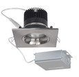 SATCO Lighting S11629 12W LED Direct Wire Downlight, Gimbaled, 3.5in, 3000K, 120V, Dimmable, Square, Remote Driver, Brushed Nickel