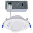 Satco Lighting SAT-S11878 11 Watt - 4" - Directional Low-Profile Downlight - CCT Selectable - 120 Volt - White Finish