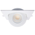 SATCO Lighting S11861 15W, CCT Selectable, LED Direct Wire Downlight, Gimbaled, 6in Square, Remote Driver, White