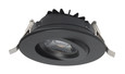 SATCO Lighting S11619 12W LED Direct Wire Downlight, Gimbaled, 4in, 3000K, 120V, Dimmable, Round, Remote Driver, Black