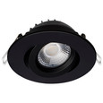 Satco Lighting SAT-S11619R1 12 Watt LED Direct Wire Downlight - Gimbaled - 4 Inch - CCT Selectable - Round - Remote Driver - Black Finish - 850 Lumens - 120 Volt