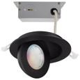 Satco Lighting SAT-S11294 9 Watt - LED Gimbaled Downlight - 4 Inch - RGB & Tunable White - Round - Starfish IOT - Black Finish - 650 Lumens - 120-277 Volt