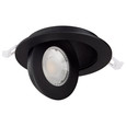 Satco Lighting SAT-S11294 9 Watt - LED Gimbaled Downlight - 4 Inch - RGB & Tunable White - Round - Starfish IOT - Black Finish - 650 Lumens - 120-277 Volt