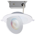 Satco Lighting SAT-S11295 15 Watt - LED Gimbaled Downlight - 6 Inch - RGB & Tunable White - Round - Starfish IOT - White Finish - 1200 Lumens - 120-277 Volt