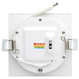 Satco Lighting SAT-S11829 10 Watt - LED Direct Wire Downlight - Edge-lit - 4 inch - CCT Selectable - 120 volt - Dimmable - Square - Remote Driver