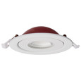 Satco Lighting SAT-S11880 9 Watt LED - Fire Rated - 4 Inch Direct Wire Directional Downlight - Round Shape - White Finish - CCT Selectable - Dimmable - 120 Volts