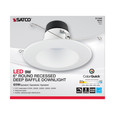 SATCO Lighting S11845 9W, 6in, Deep Baffle, CCT-Selectable Recessed LED Downlight