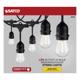 Satco Lighting SAT-S8032 60Ft - Commercial LED String Light - Includes 24-S14 bulbs - 2200K - 120 Volts