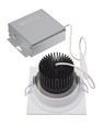 SATCO Lighting S11633 12W LED Direct Wire Downlight, 3.5in, 3000K, 120V, Dimmable, Square, Remote Driver, White