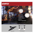 Satco Lighting SAT-S8034 24Ft - LED String Light - Includes 12-G25 bulbs - 2200K - 120 Volts