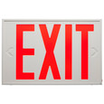 Satco Lighting SAT-67-102 Red LED Exit Sign, 90min Ni-Cad backup, 120V/277V, Single/Dual Face, Universal Mounting, Steel/NYC