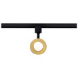 NUVO Lighting TH633 12W LED Cinch Track Head, 3000K, Matte Black and Brushed Brass Finish