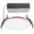 Satco Lighting SAT-S11868 10 Watt LED - Fire Rated 4 Inch - Direct Wire Downlight - Round Shape - White Finish - CCT Selectable - 120-277 Volts - Dimmable