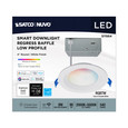 Satco Lighting SAT-S11564 9 Watt - LED Direct Wire - Low Profile Regress Baffle Downlight - 4 Inch Round - Starfish IOT - Tunable White and RGB - 120 Volt - 90 CRI - White Finish