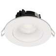 Satco Lighting SAT-S11624R1 12 Watt LED Direct Wire Downlight - Gimbaled - 3.5 Inch - CCT Selectable - Round - Remote Driver - White Finish - 840 Lumens - 120 Volt