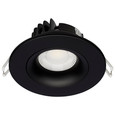 Satco Lighting SAT-S11625R1 12 Watt LED Direct Wire Downlight - Gimbaled - 3.5 Inch - CCT Selectable - Round - Remote Driver - Black Finish - 840 Lumens - 120 Volt
