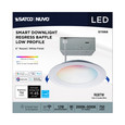 Satco Lighting SAT-S11566 12 Watt - LED Direct Wire - Low Profile Regress Baffle Downlight - 6 Inch Round - Starfish IOT - Tunable White and RGB - 120 Volt - 90 CRI - White Finish