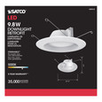 Satco Lighting SAT-S29315 9.8 watt LED Downlight Retrofit - 5 - 6" - 5000K - Dimmable - 120 volts