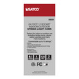 SATCO Lighting S8039 24Ft, LED String Light, 12 Socketed Black Cord and Plug Only