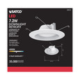 Satco Lighting SAT-S39314 7.2 Watt LED Downlight Retrofit - 5-6 Inches - 4000K - 120 Volt - White Finish