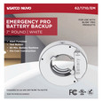 NUVO Lighting 62-1710-EM Blink Pro, EM Battery Backup, 7in, Round Shape, White Finish