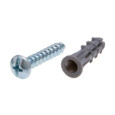 Metallics WAKJ23 Anchors 1/4 Gry Plas Wall Ancr Kit, 10 (Jar 200)