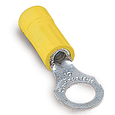 Thomas & Betts Insulated Vinyl Ring Terminal 12-10 AWG Wire Range #8 Stud Size Yellow